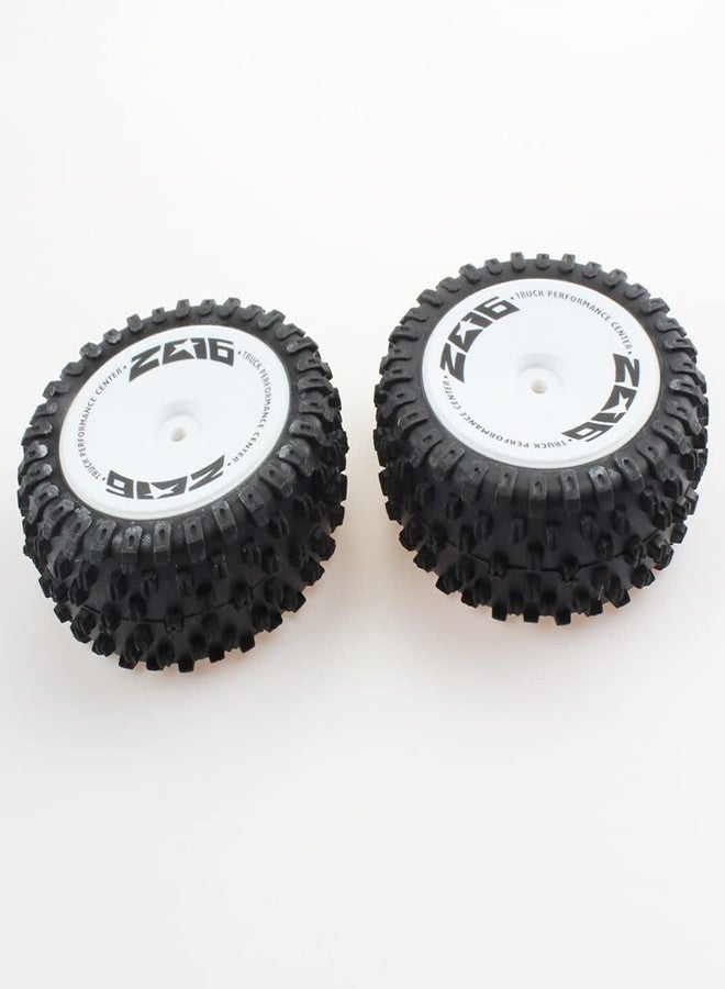 KingVal Replacement 2PCS Front Tire Tyre Wheel RC Spare Parts Compatible with WLtoys 124007 RC Car - Image 2